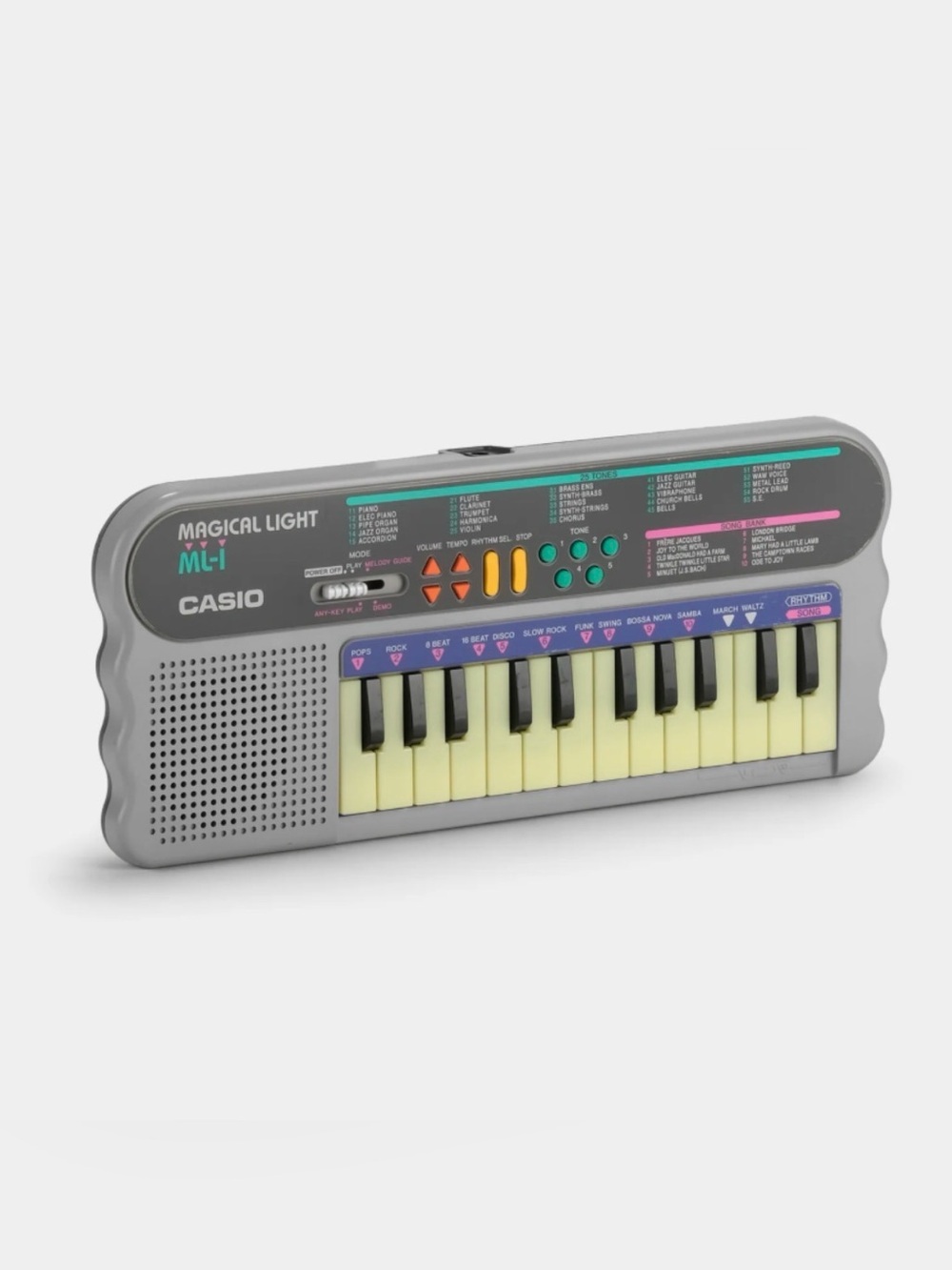 Vintage Casio Magical Light
ML-1 Keyboard WORKS! 12.5"
X 5.5" Fully tested 80s